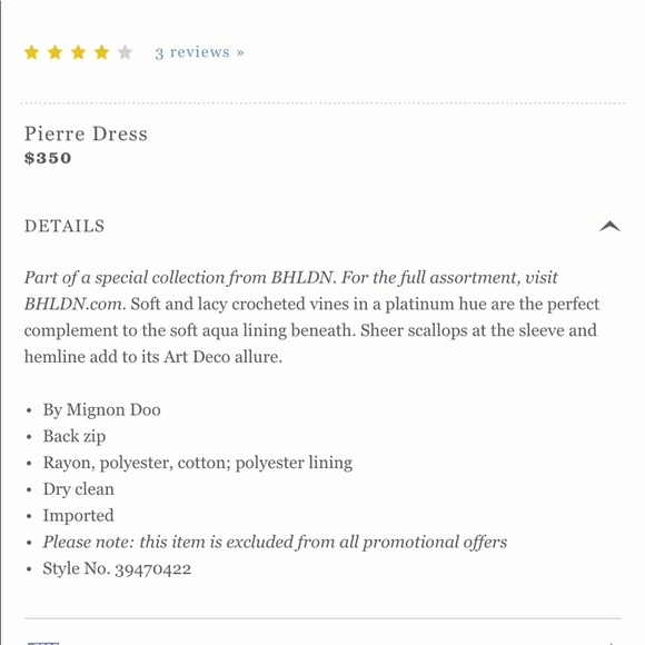 BHLDN by Anthropologie “Pierre Dress” - Picture 3 of 5